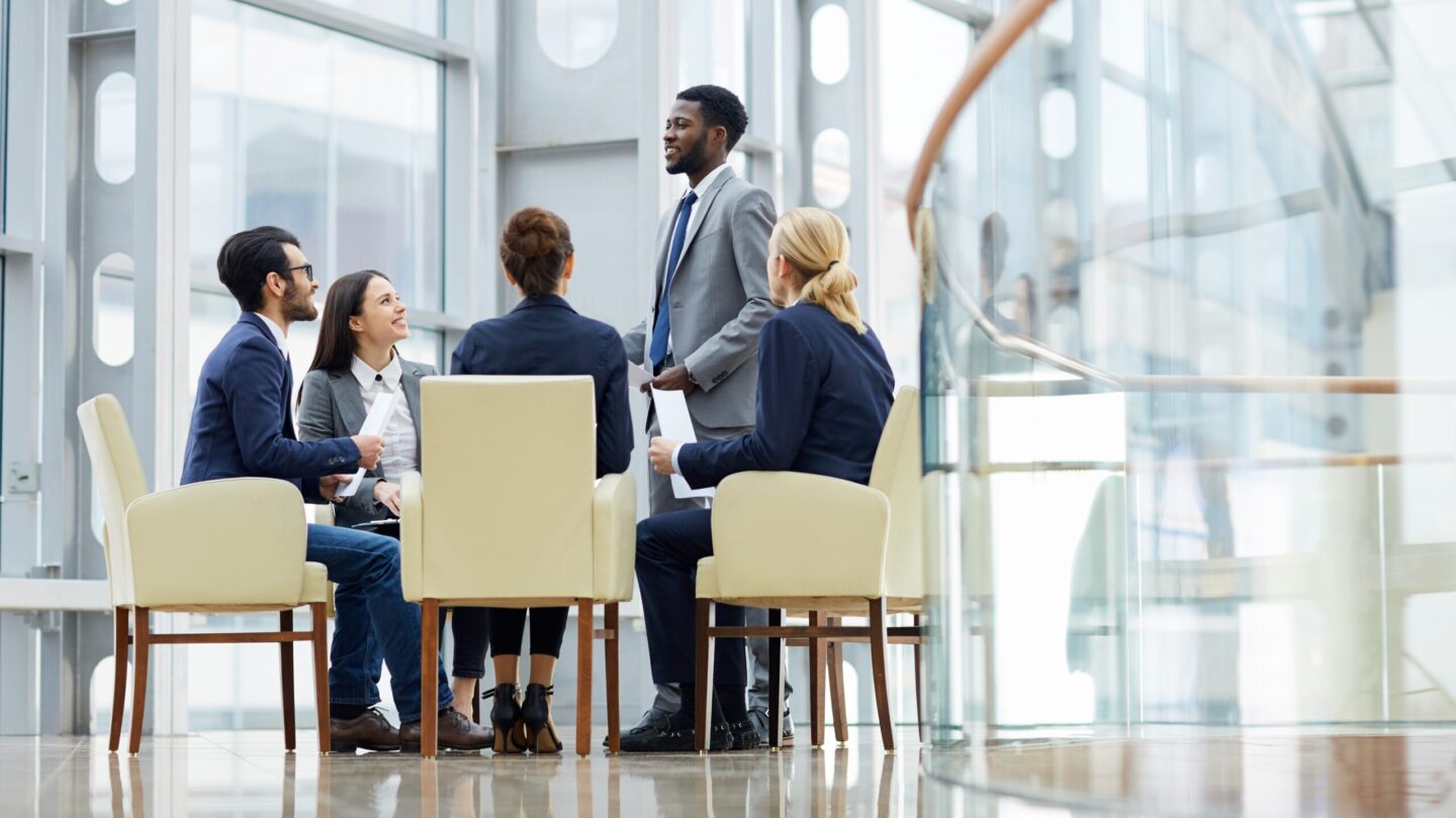 African man Leading Presentation Meeting