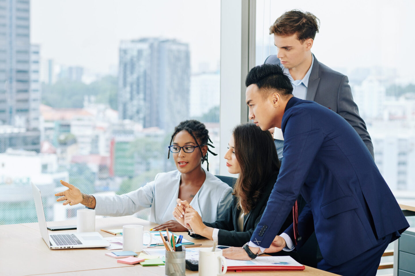 Business people discussing marketing strategy