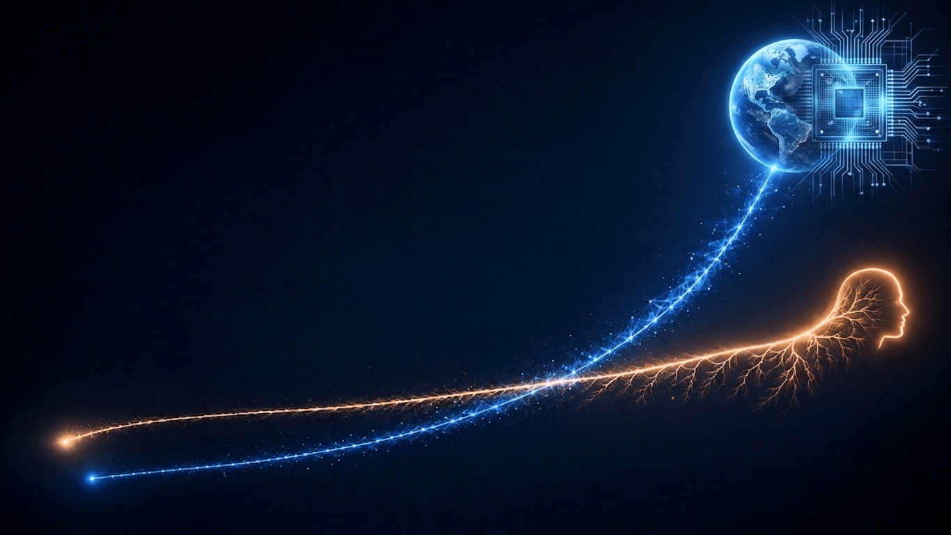 Gemini Generated Intellectual power human vs machine